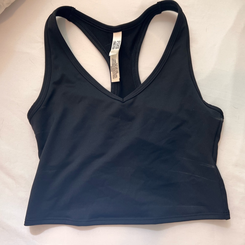 Black crop top size small PINK brand